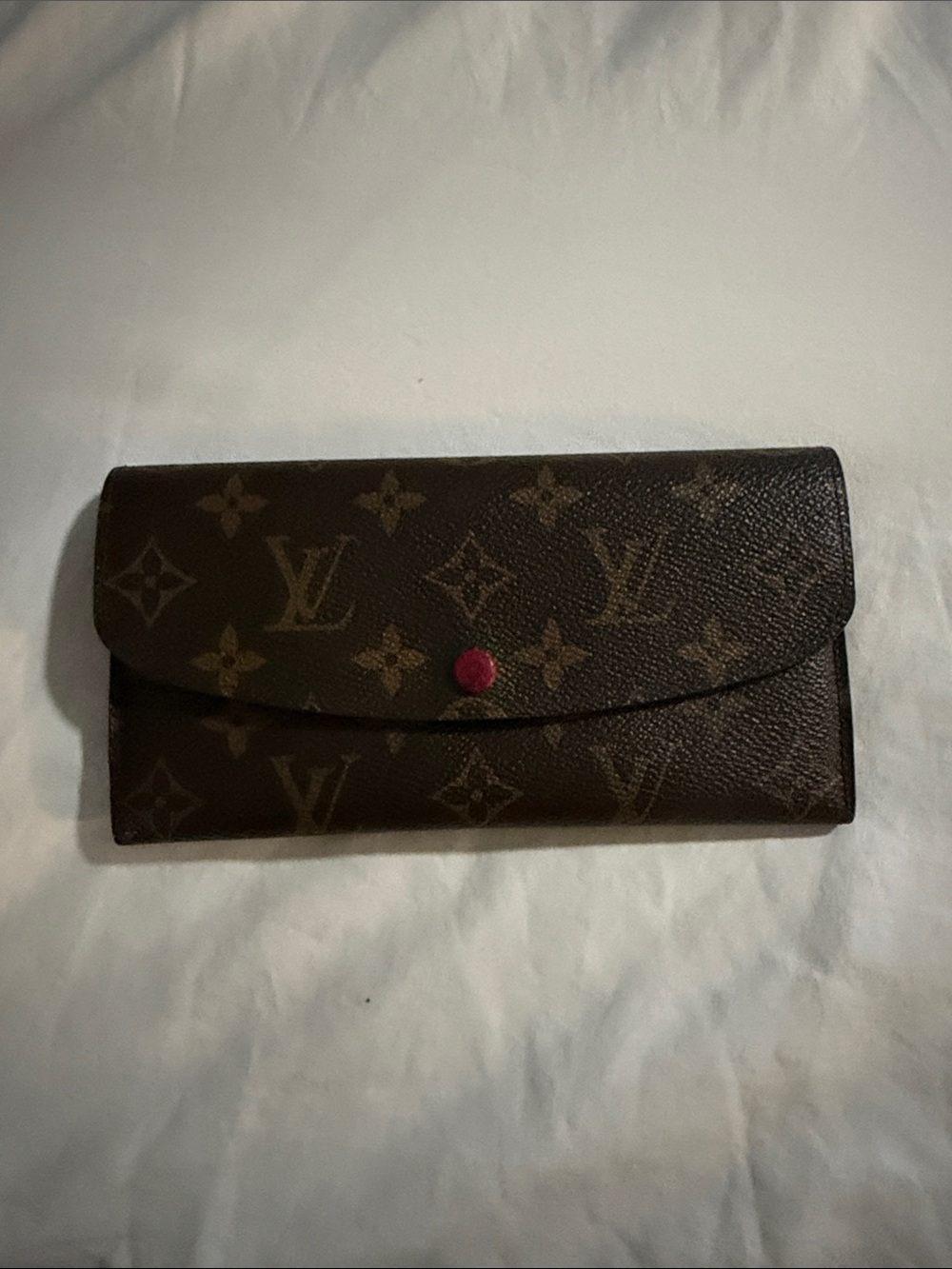 Louis Vuitton Monogram Long Wallet - Brown with Pink Snap